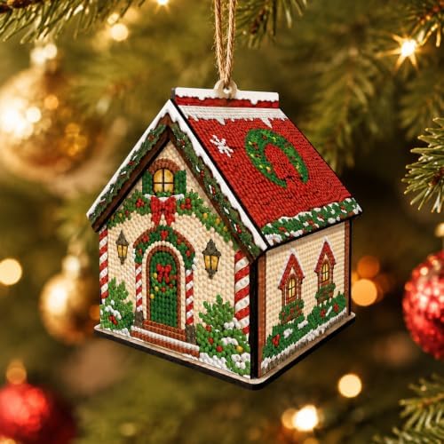 FRANDEK DIY Wooden House Diamond Art Painting Kit for Adults (Christmas - Image 4