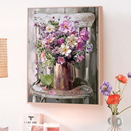 JATOK Paint by Numbers Kit for Adults, Bouquet, 16 x 20 in / 40 x 50 cm - Image 4