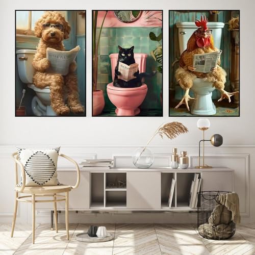 3 Pack Framed Paint by Numbers for Adult with Wooden Easel (8x12 inch) - Image 2