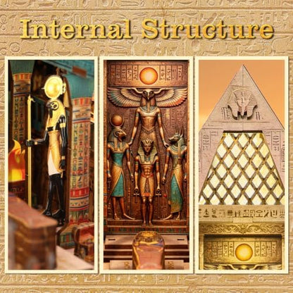 TOYQI Book Nook Kit for Adult, DIY Miniature Dollhouse Kit, Pyramids Model - Image 6
