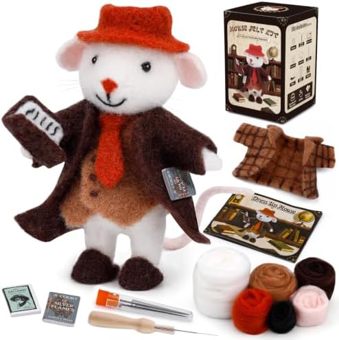 Mayboos Needle Felting Kit, Mouse Animal Needle Felting Beginner Kits by Mayboos