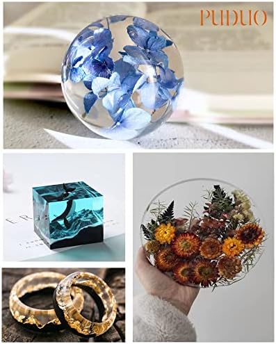 Puduo Epoxy Resin Crystal Clear Kit, Super Anti-Yellowing Craft Resin 32OZ - Image 6