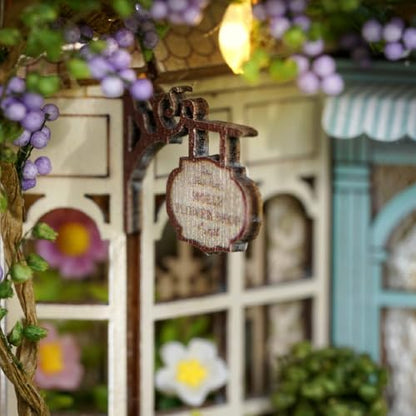 DIY Miniature Dollhouse Kits - Wooden Mini Model House with LED Lights, Tiny Furniture & Accessories – Craft Building Kits for Teens & Adults (Molly Garden) – Birthday Valentine's Gift - Image 6