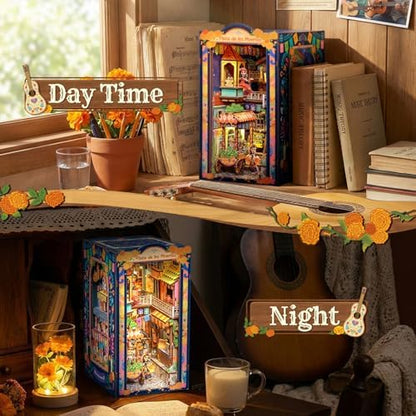 CUTEBEE Book Nook Kit - DIY Miniature House 3D Wooden Puzzle for Adults - Image 5