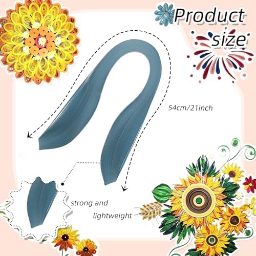 360Pcs 1/8" x 21" Quilling Paper Strips - Image 2