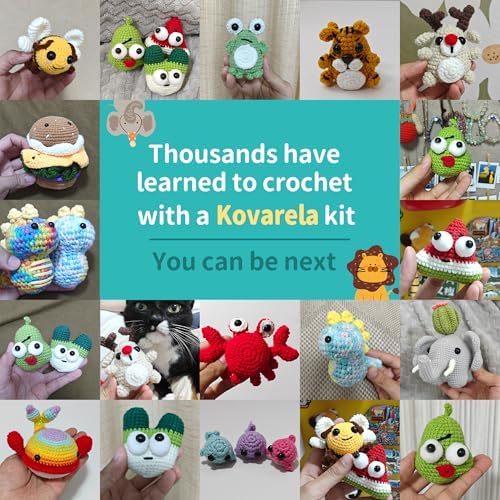 Kovarela Crochet Kit for Beginners, Hamster Amigurumi with Video Tutorials - Image 5