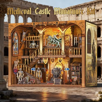 NookMaster Royal Knight Book Nook Kit, DIY Miniature Dollhouse Kit - Image 5