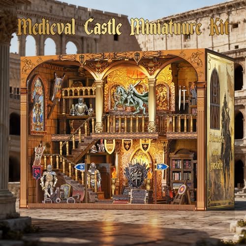 Nookmaster 3D Wooden Puzzle Book Nook Kit, DIY Miniature Dollhouse with LED Light, Bookend Bookshelf Decor Gift for Adults - Image 5