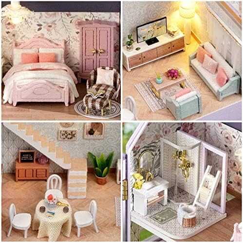 CUTEROOM DIY Miniature House Kit Wooden Craft Gift for Adult-Happy House - Image 6