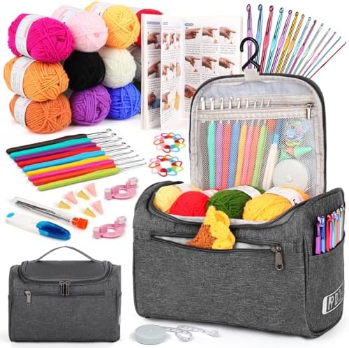 Aeelike Crochet Kit for Beginners Adults Kids, Complete Crochet Kits, Gray by Aeelikescrochetworld
