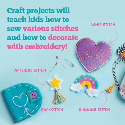 Craft-Tastic Let’s Learn to Sew – Mini Sewing Kit, Arts and Crafts, Art Supplies, Embroidery Kit for Beginners, Includes Sewing Supplies, Easy-to-Follow Instructions, Arts & Crafts, Ages 7+ - Image 4