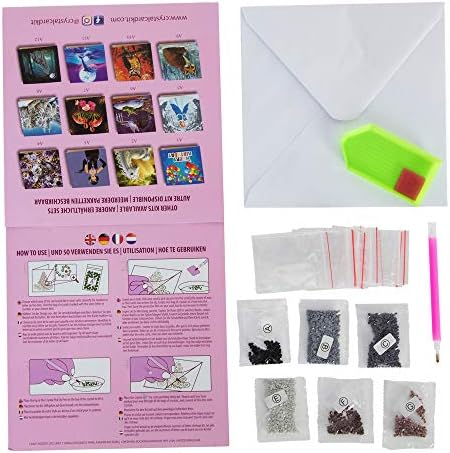 Crystal Art Diamond Painting Card Kit - Barn Owl- Create Your Own 7"x7" Card Kit - for Ages 8 and up - Image 4