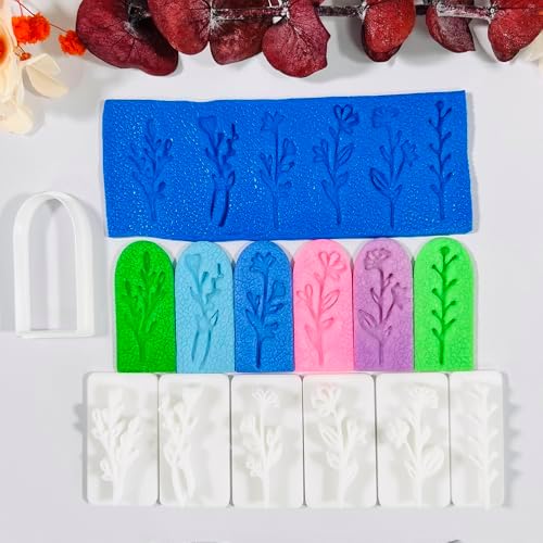 Xaekicr A1-4-9B-Handmade Jewelry Pendant Crafting Kit,Flower Plastic Molds Set, DIY Polymer Clay Printing Tools - Image 3