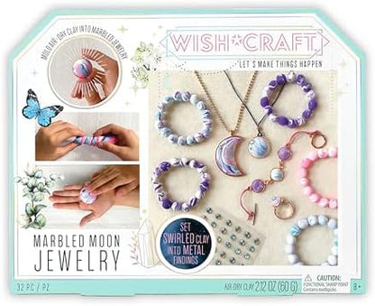 Bright Stripes Wish*Craft Marbled Moon DIY Jewelry Kit for Kids, Ages 8+ by BrightStripes
