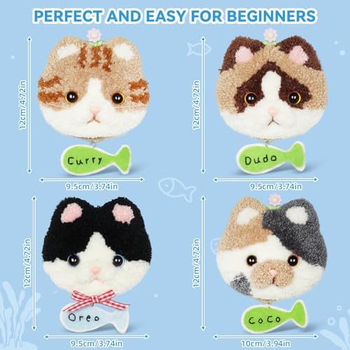 MOREJMTT Punch Needle Kit for Beginners Adults Easy Punch Needle Embroidery Kit,Including Printed Patterns, Needles, Easy to Follow Instructions and Videos(The World of Cats) - Image 5