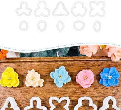 Xaekicr A2-3-1-Handmade Jewelry Pendant Crafting Kit,Flower Plastic Molds Set, DIY Polymer Clay Printing Tools by Xaekicr