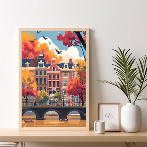 Kalonyth City Framed Paint by Numbers Kit for Adults Beginner 8x12 inch - Image 2