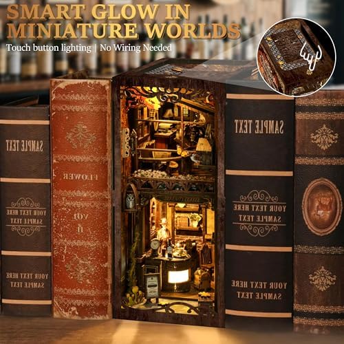CRIOLPO Book Nook Kits for Adults DIY Doll House Kit with LED Lights - Image 2