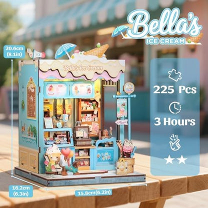 CUTEBEE Book Nook Kit DIY Miniature House Dollhouse Kit for Adults - Image 4