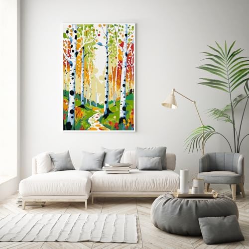 Paint by Numbers Kit for Adults Beginner & Kids Age 8-12 with Wooden Frame, Easy Adult Paint by Number Kits on Canvas, DIY Acrylic Watercolor Oil Paint by Number for Adults for Home Decor 8x12 Inch - Image 2