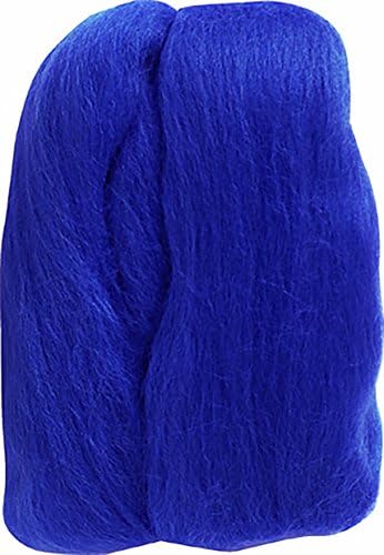 Clover Natural Wool Roving .3oz - Blue by CloverPress