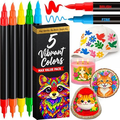 ARTISTRO Dual-Tip Acrylic Paint Marker Pens for Drawing by ARTISTRO