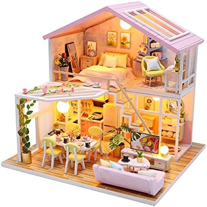 Book Nook Kit, 3D Wooden Puzzles DIY Miniature House Dollhouse by FEIMUOSI