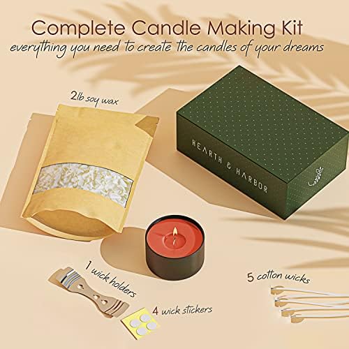 Hearth & Harbor Organic Soy Candle Wax for Candle Making, 2 lbs Natural Candles Making Supplies, Beeswax-Free, Paraffin-Free, Pure Soy Wax Flakes Perfect for Candles, Tealights and Melts - Image 2