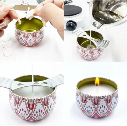 Handmade Candle Making Kit for Beginners or Adults, 600ml Wax Melting Pot + 2 Packs of Wax, Complete Set of Supplies for DIY Candle Craft Making - Image 5