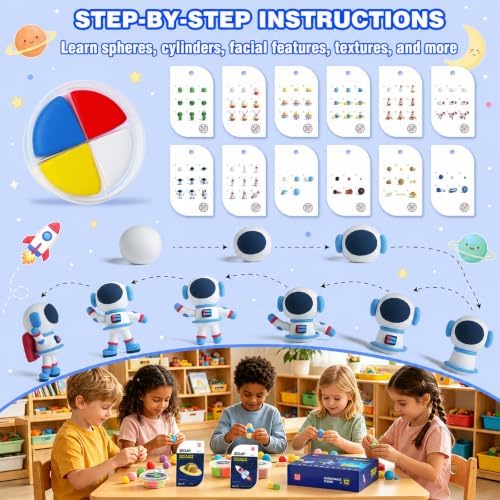 Air Dry Clay Kit -12 Space Theme Modeling Clay for Kids Arts and Crafts - Image 4