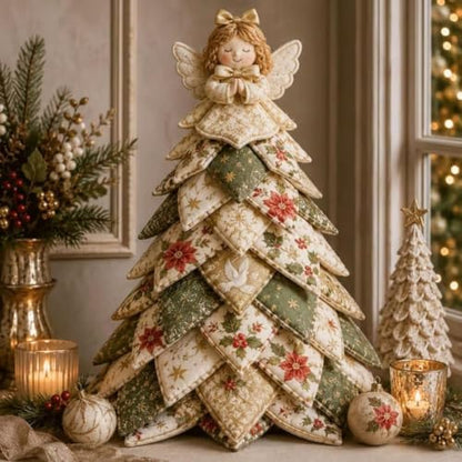 DIY Quilted Christmas Tree Kit, 3D Fabric Patchwork Craft Set for Adults & Beginners, Handmade Holiday Sewing & Tabletop Decor Project, Creative Crafting Gift Box - Image 6