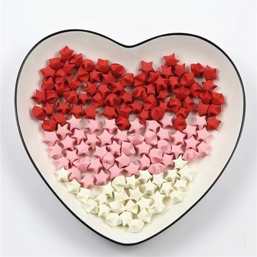 2160 Sheets Origami Star Paper 4 Red Color Strips Double Sided Lucky Star Decoration Folding Paper for DIY Hand Art Crafts, Teaching Supplies (Red-2160 sheets) - Image 7