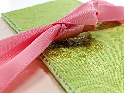 Ribbon Storage, DIY Greeting Card Kit Ribbon Cards Handmade DIY Card Kits Card Making Kit, Thank You & Birthday Cards Card Kit for 10 Project Card (Coral Flowers & Pearls) - Image 5