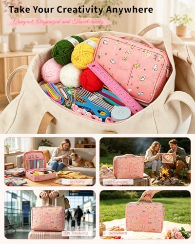 Aeelike Crochet Kit for Beginners- Ideal DIY Craft Gift for Women, Pink - Image 6