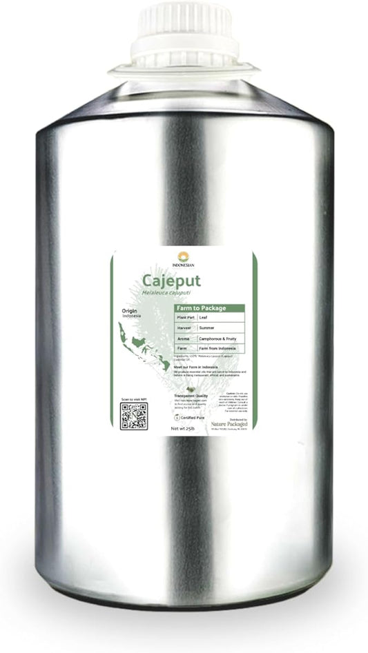 Nature Packaged Cajeput Essential Oil (22lbs) - Direct from Central Java, Indonesia - Essential Oils for Diffusers Aromatherapy; Essential Oils for Body; Massage Oils | 100% Pure Therapeutic Grade