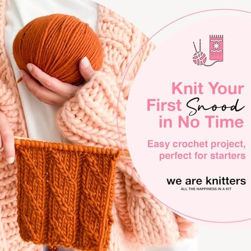 We Are Knitters Osiris Snood Kit | Beginner Crochet Gift Kit | Easy Warm Winter Snood | Stylish DIY Handmade Accessory Set Cozy Relaxing Craft GiftPro - Image 6
