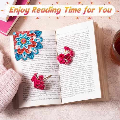 WIVICO 4Pcs Diamond Painting Bookmarks, Diamond Pearl Art Kits for Adults - Image 6