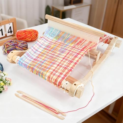 PURCOULEUR 16 Inches Rigid Heddle Loom，Wooden Loom Kit for Adults - Image 6