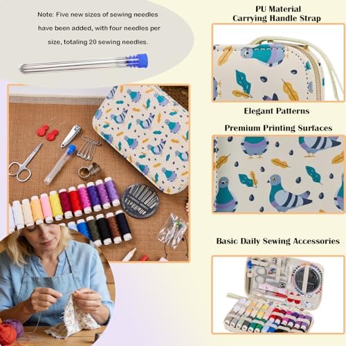 Printing Travel Sewing Kit with 130PCS Basic Sewing Supplies Accessories - Image 4