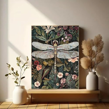 Eiazuiks Stamping Cross Stitch Kit, Dragonfly Counting Cross Stitch Kit for Adult Beginners, Full Line DIY Stitching Kit for Home Decor Cross Stitch Patterns 12x16 inches - Image 3