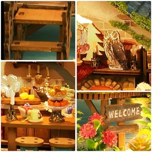 Dollhouse Kit, DIY Miniature House w/LED Adult, Forest Adventure - Image 3