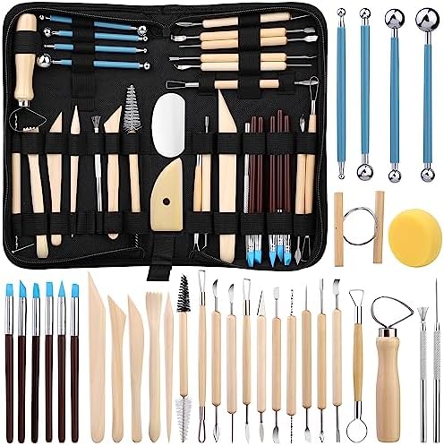Clay Tools Kit, Pottery Tools, Polymer Clay Tools, Clay Sculpting Tools by Zlulary