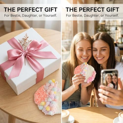 beausougon 3D Moss Latch Hook Coaster Kit for Adult Beginner Craft DIY Pink - Image 4
