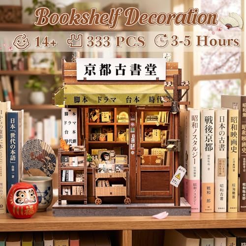 CUTEBEE Book Nook Kit - Japanese Kyoto Bookshop for Adults - Image 2