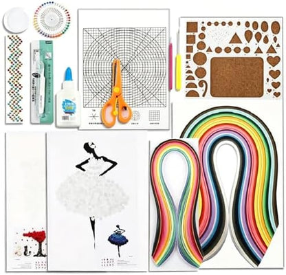 JununGao Quilling Kit for Adults,680 Quilling Paper Strips with Tools, Includes Colored Quilling Strips, Patterned Drafts, Tweezers, and Other Tools,DIY Paper Art Crafts for Hobbyists. by Unknown
