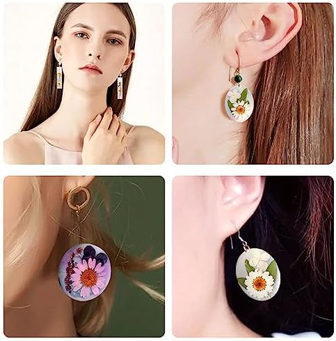 Attuslla 11 PCS Resin Earring Molds Silicone Jewelry Earring Molds Epoxy Resin Molds DIY Craft with Ear Hooks, Jump Rings for DIY Women Earrings, Pendants, Rings, Jewelry Craft Supplies - Image 5