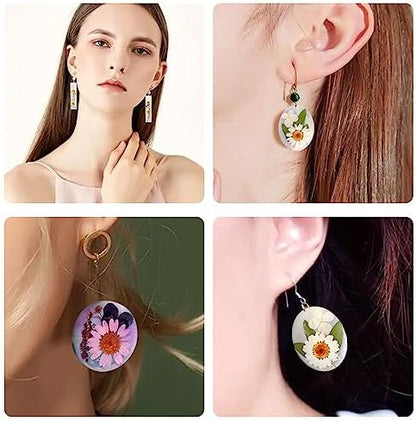 Attuslla 11 PCS Resin Earring Molds Silicone Jewelry Earring Molds Epoxy Resin Molds DIY Craft with Ear Hooks, Jump Rings for DIY Women Earrings, Pendants, Rings, Jewelry Craft Supplies - Image 5
