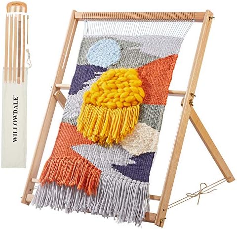 WILLOWDALE 25.2" H x 19.3" W Weaving Loom with Stand for Adults by WILLOWDALE