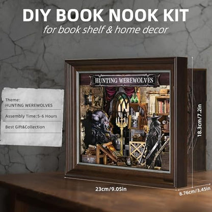 Book Nook Kit, Picture Frame Booknook, Wall Mounted 3D Puzzle Model - Image 6
