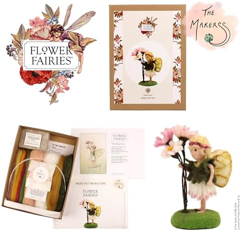 Wizardi Beginner Needle Felting Kit for Adults - Daisy Fairy. Fantasy Felting Kit 12cm Tall. Felting Tools. Wool Felting Supplies. Felt Crafts. Wool Felt. The Makerss - Image 5